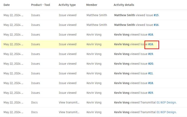 Introduction To The Activity Log In Autodesk Construction Cloud 2024 ...